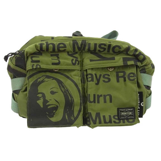 HYSTERIC GLAMOUR ヒステリックグラマー PORTER ポーター 別注 WAIST BAG TANKER タンカー ウエストバッグ ウエストポーチ カーキ系【中古】