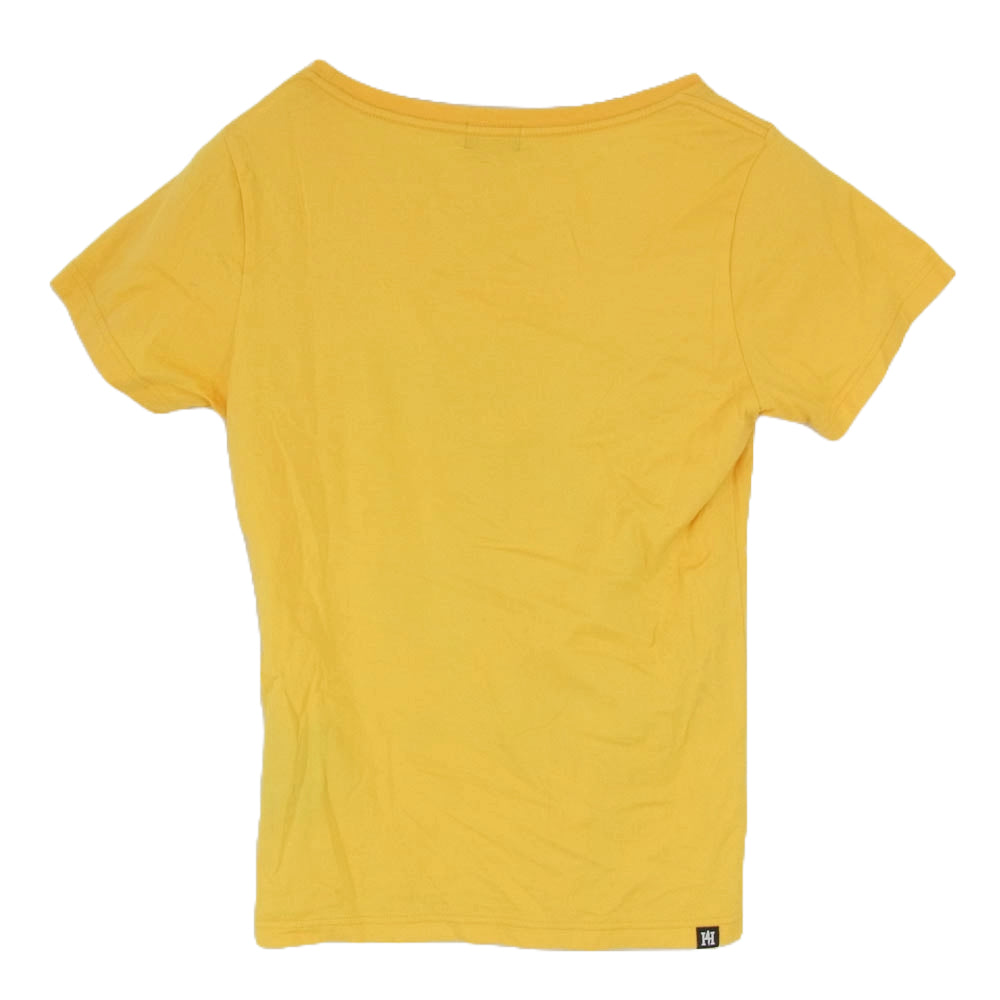 HYSTERIC GLAMOUR ヒステリックグラマー 0161CT02 CLASSIC EMBLEM pt T-SH デビルガール クラシック エンブレム 半袖 Tシャツ イエロー系 FREE【中古】