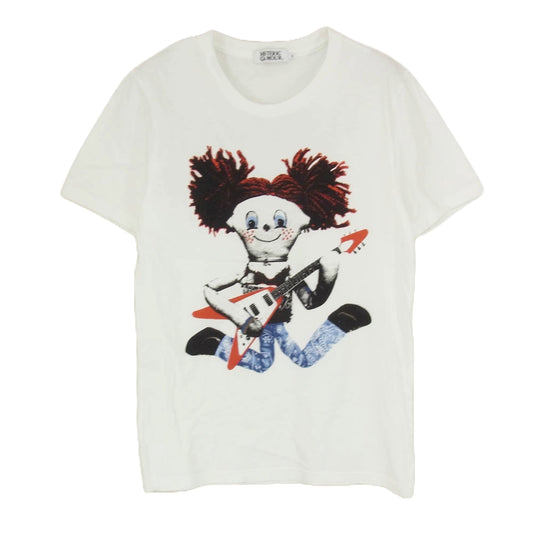HYSTERIC GLAMOUR ヒステリックグラマー 0241CT02 GUITAR DOLL プリント 半袖 Tシャツ ホワイト系 S【中古】