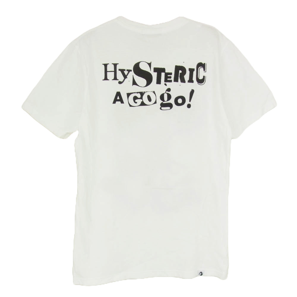 HYSTERIC GLAMOUR ヒステリックグラマー 0241CT02 GUITAR DOLL プリント 半袖 Tシャツ ホワイト系 S【中古】
