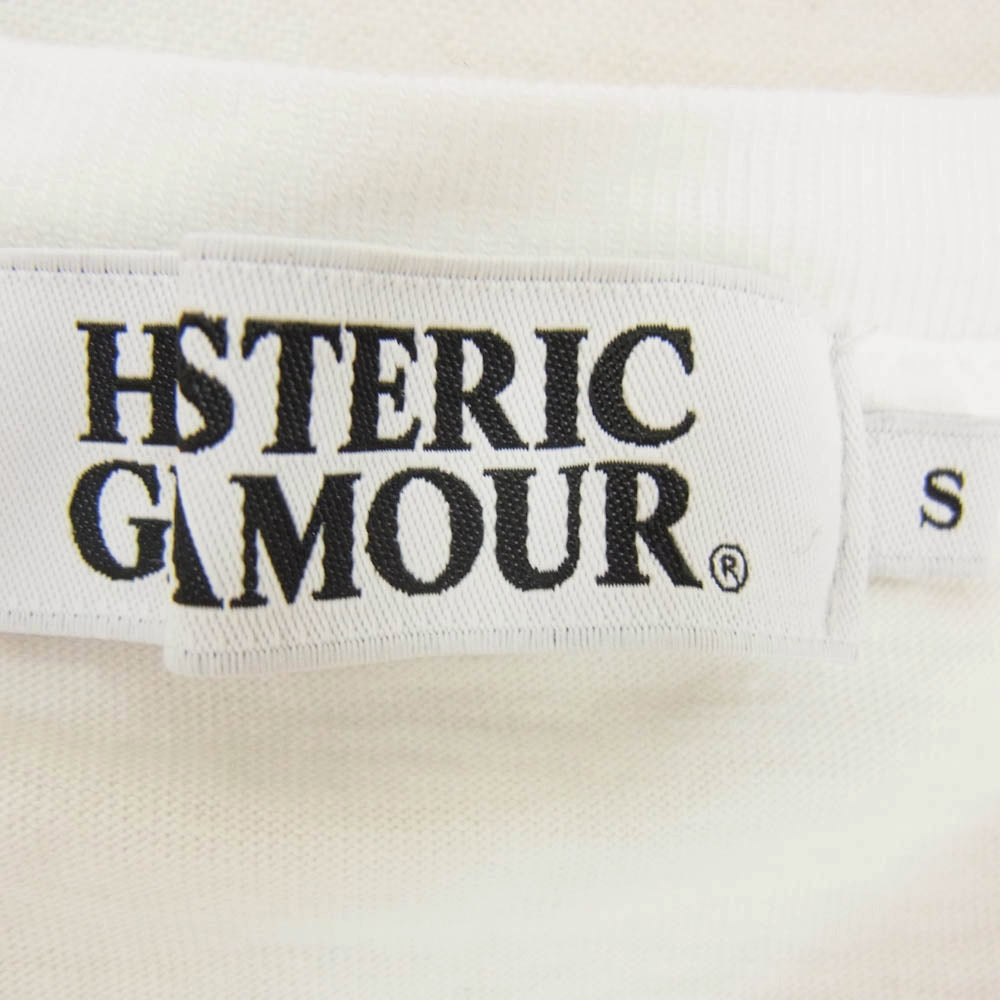 HYSTERIC GLAMOUR ヒステリックグラマー 0241CT02 GUITAR DOLL プリント 半袖 Tシャツ ホワイト系 S【中古】