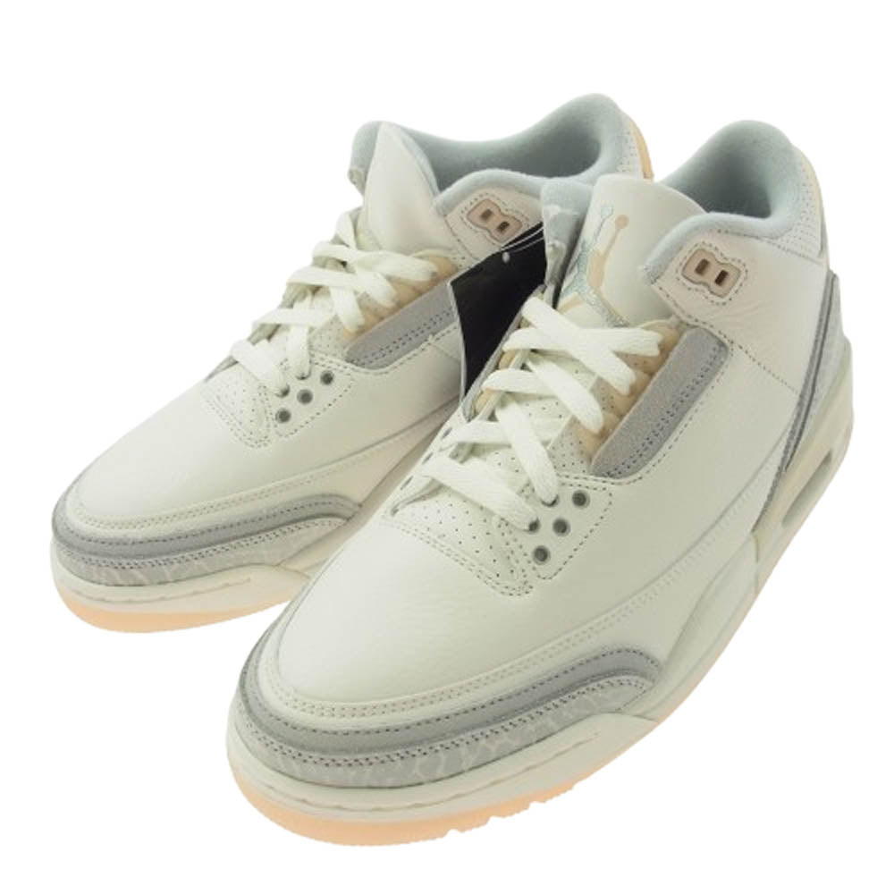 NIKE ナイキ FJ9479 100 Air Jordan 3 Craft Ivory エアジョーダン3 クラフト アイボリー ローカット スニーカー ホワイト系 26.5cm【極上美品】【中古】