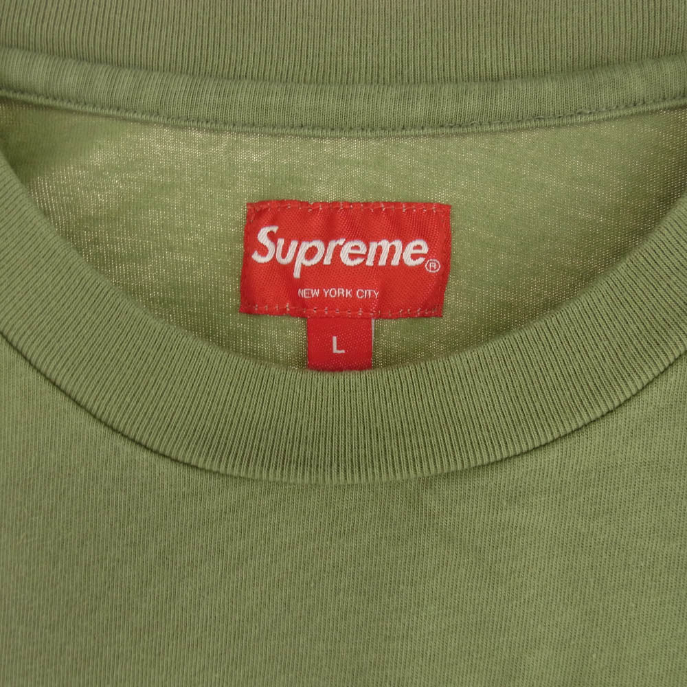 Supreme シュプリーム 23SS Small Box Logo Tee スモール ボックスロゴ Tシャツ 半袖カットソー ライトオリーブ グリーン系 L【中古】
