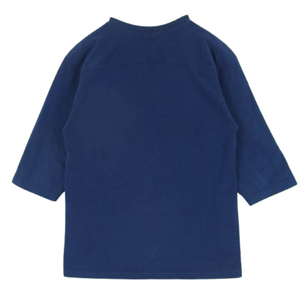 Pherrow's フェローズ c.c.masters USAFA 半袖 七分丈 Tシャツ コットン 日本製 ネイビー系 S【中古】