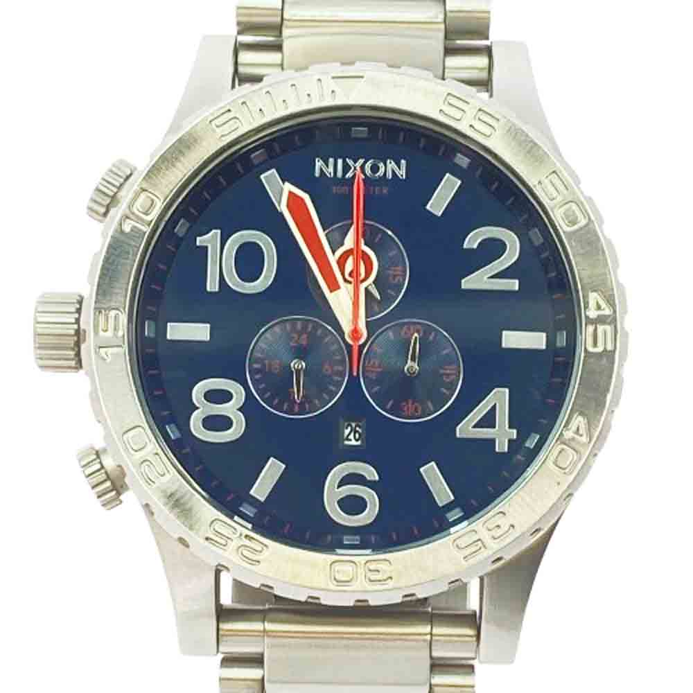 NIXON ニクソン 51-30 CHRONO NAVY アナログ クロノ 腕時計 ウォッチ シルバー系5【中古】