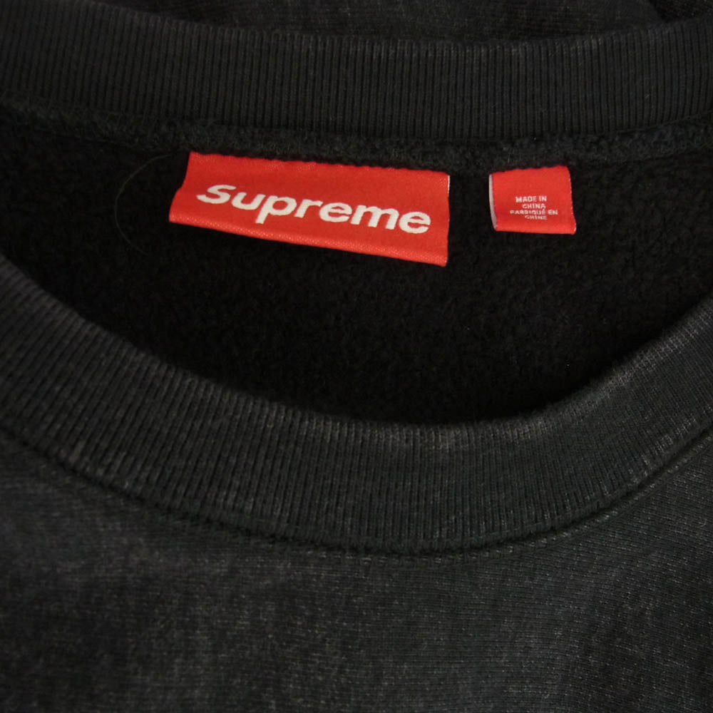 Supreme シュプリーム 25SS Washed Box Logo Crewneck ウォッシュド ボックスロゴ クルーネック スウェット トレーナー ブラック系 XXL【美品】【中古】