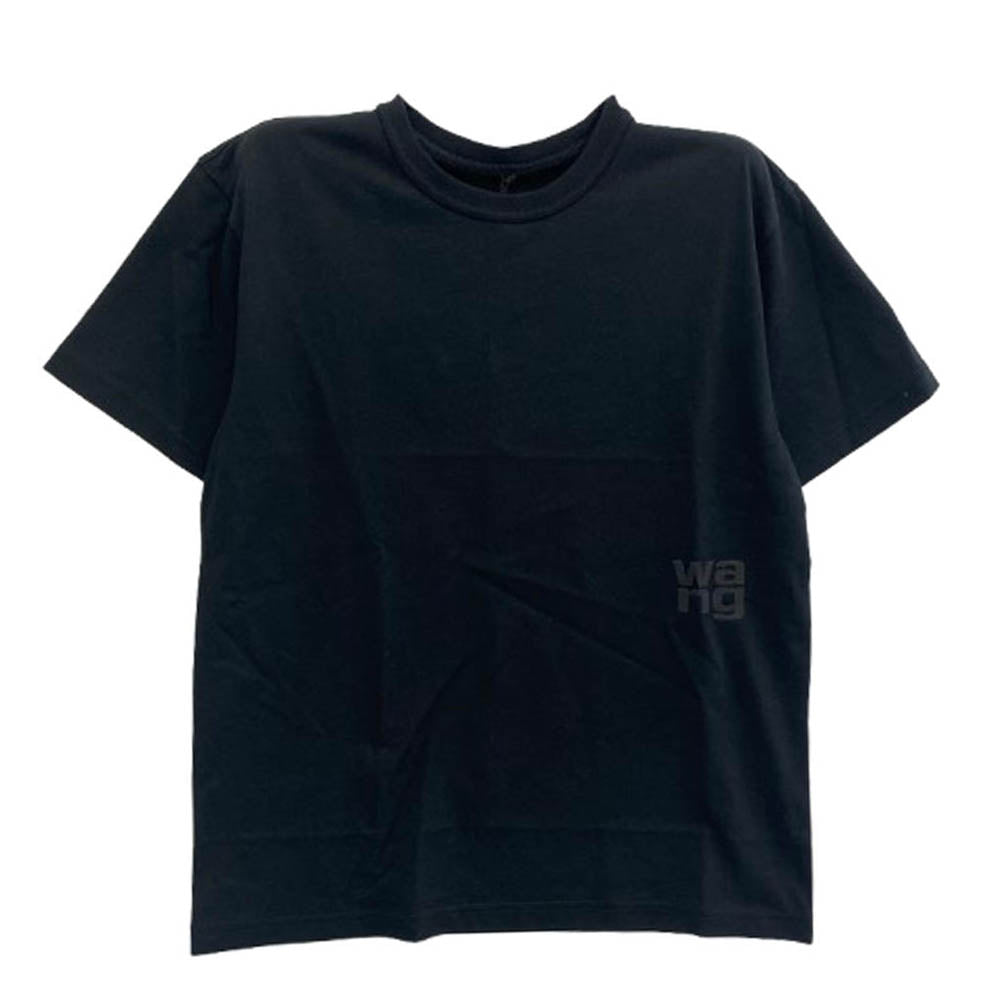 Alexander Wang アレキサンダーワン 4CC3221357 alexanderwang.t ロゴ クルーネック 半袖 Tシャツ ブラック ブラック系 XS【新古品】【未使用】【中古】