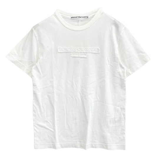 Alexander Wang アレキサンダーワン UCC1251786 alexanderwang.t DISTRESSED LOGO TEE ダメージ加工 ロゴ Tシャツ ホワイト ホワイト系 XS【新古品】【未使用】【中古】
