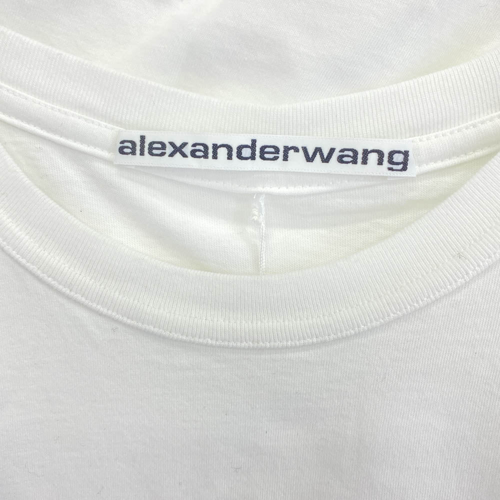 Alexander Wang アレキサンダーワン UCC1251786 alexanderwang.t DISTRESSED LOGO TEE ダメージ加工 ロゴ Tシャツ ホワイト ホワイト系 XS【新古品】【未使用】【中古】