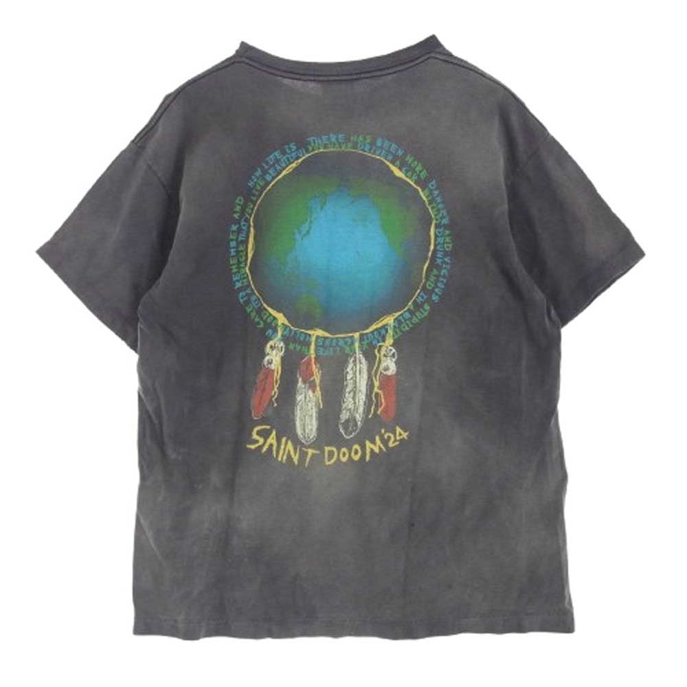 SAINT MICHAEL セントマイケル 24SS SM-YS8-0000-C43 LASTMAN ラストマン HOLY GHOST LM_SS TEE 半袖 Tシャツ グレー系 L【中古】