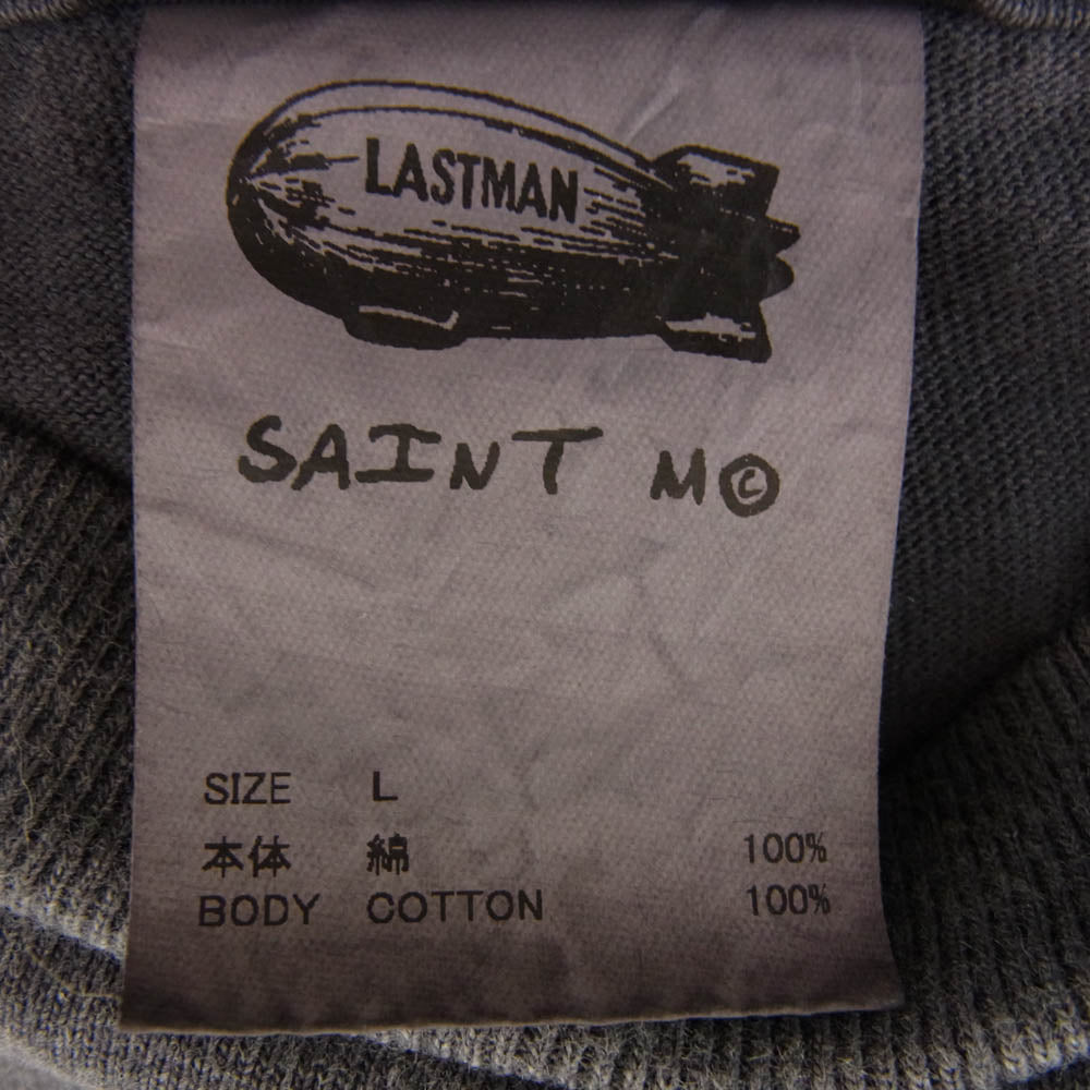 SAINT MICHAEL セントマイケル 24SS SM-YS8-0000-C43 LASTMAN ラストマン HOLY GHOST LM_SS TEE 半袖 Tシャツ グレー系 L【中古】
