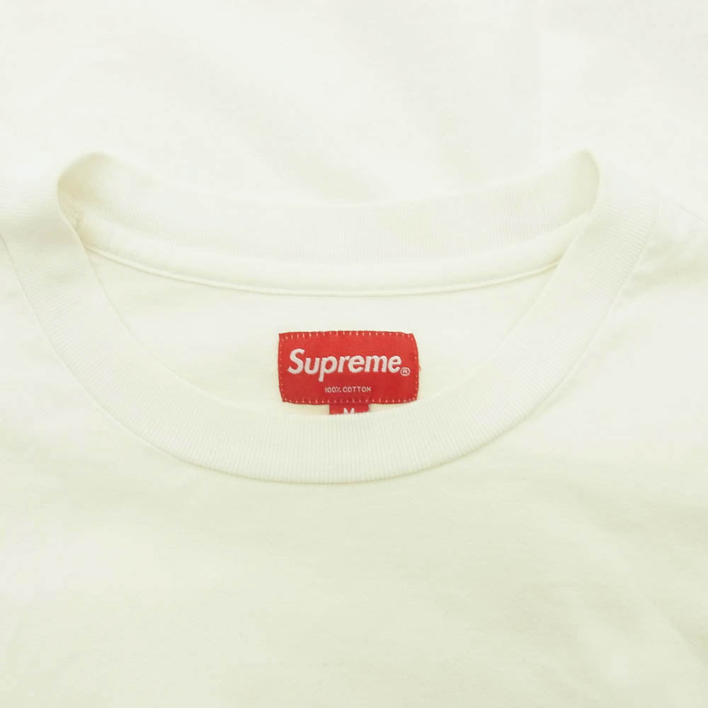 Supreme シュプリーム 20SS Signature S/S Top シグネチャー ロゴ 刺繍 半袖 Tシャツ ホワイト系 M【中古】