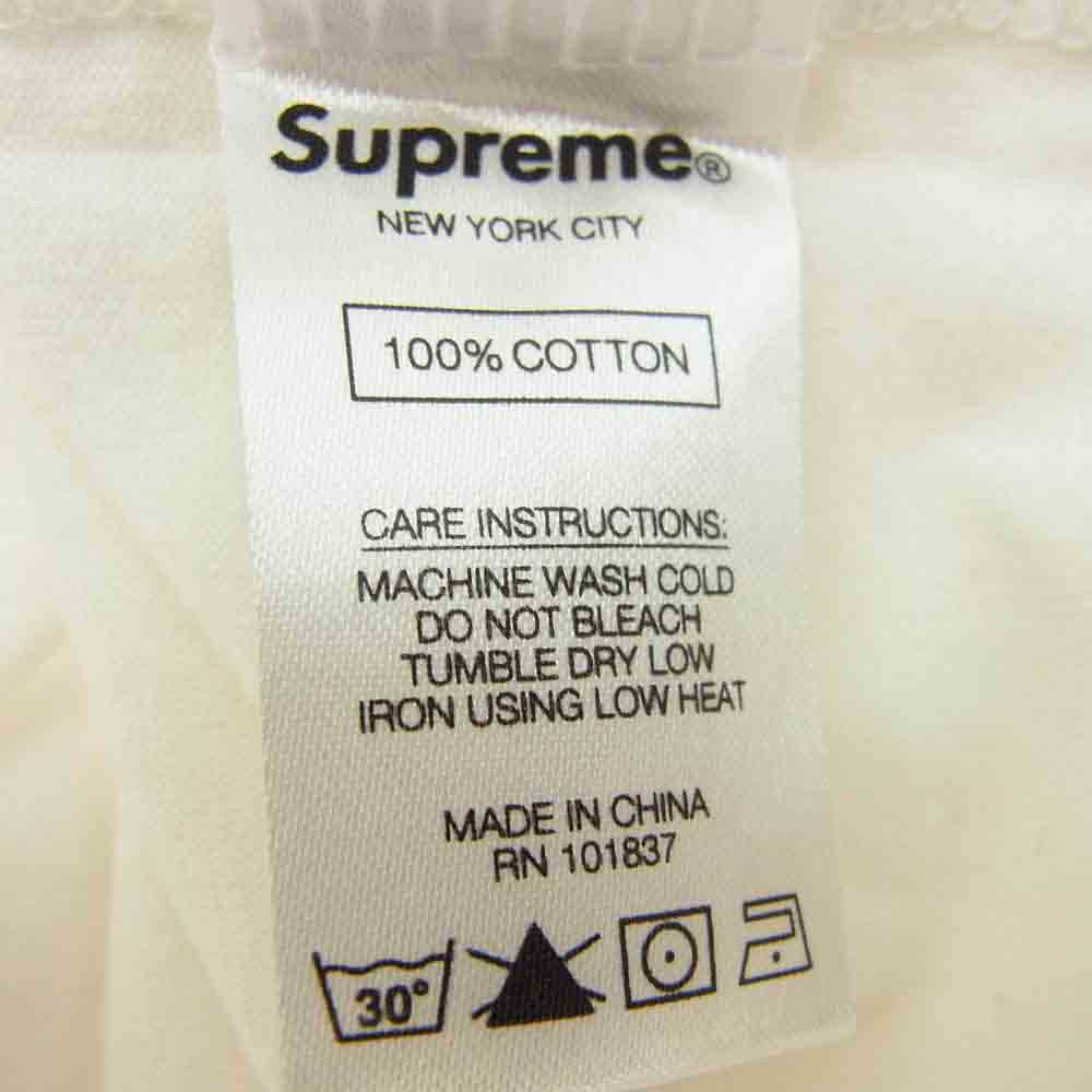 Supreme シュプリーム 20SS Signature S/S Top シグネチャー ロゴ 刺繍 半袖 Tシャツ ホワイト系 M【中古】