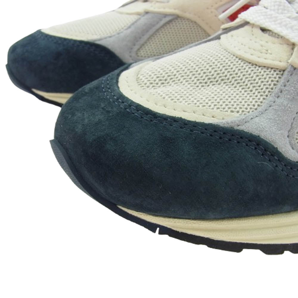 NEW BALANCE ニューバランス M990TA2 990V2 Red/White/Navy スエード メッシュ ローカット スニーカー ベージュ系 27.5cm【極上美品】【中古】