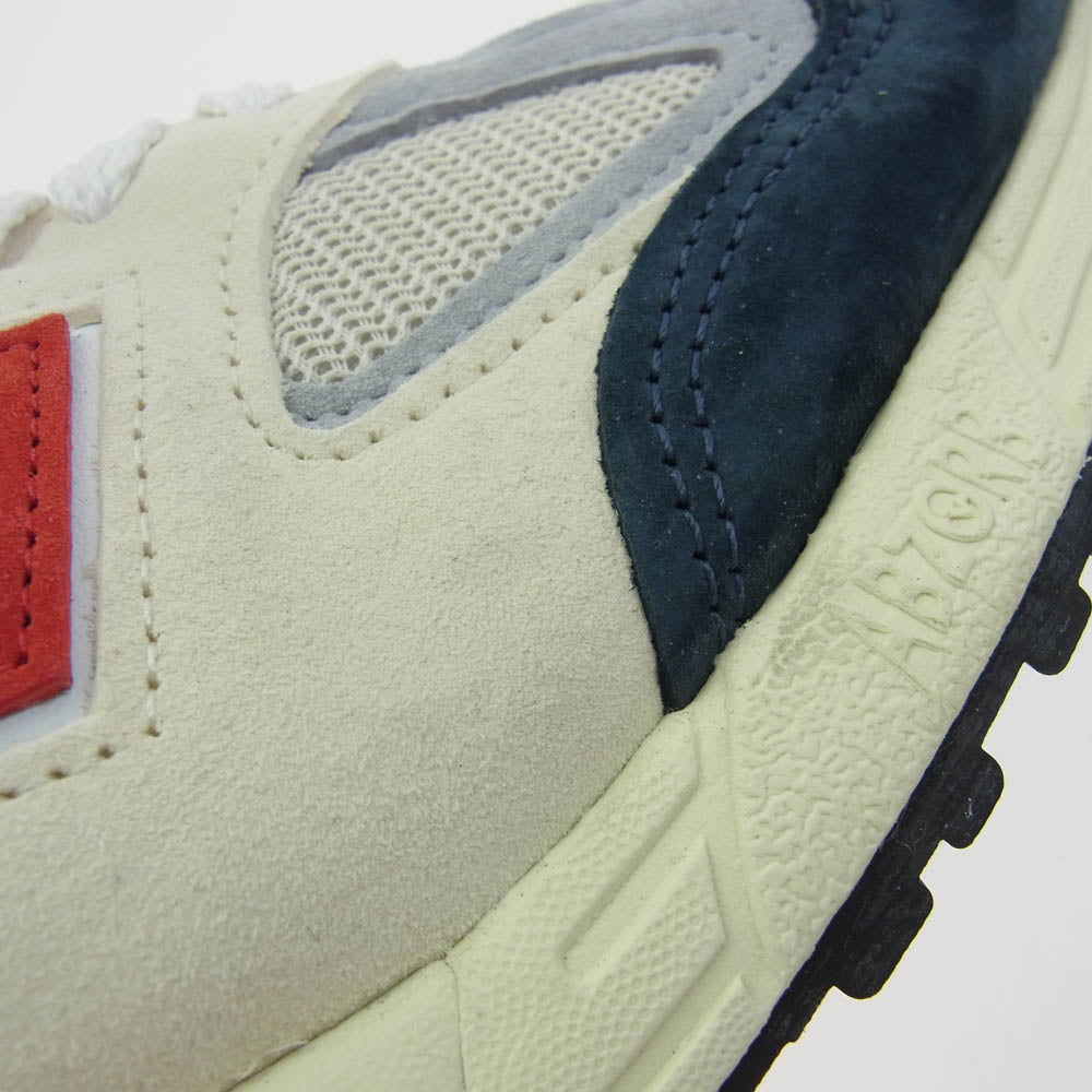 NEW BALANCE ニューバランス M990TA2 990V2 Red/White/Navy スエード メッシュ ローカット スニーカー ベージュ系 27.5cm【極上美品】【中古】