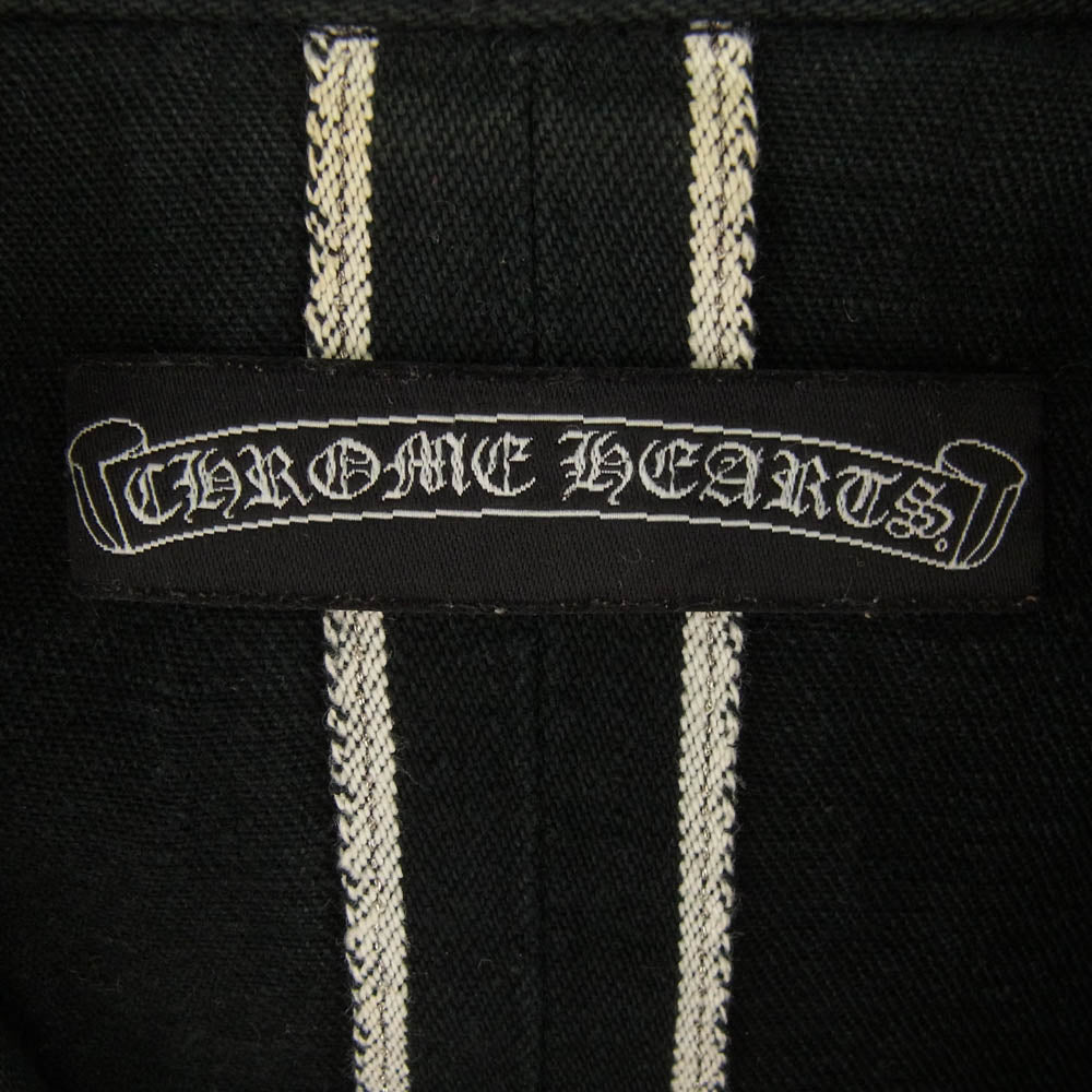 CHROME HEARTS クロムハーツ（原本無） クロスボールボタン ブラックデニム クロスパッチ ウエスタン 長袖 シャツ ブラック系 L【中古】