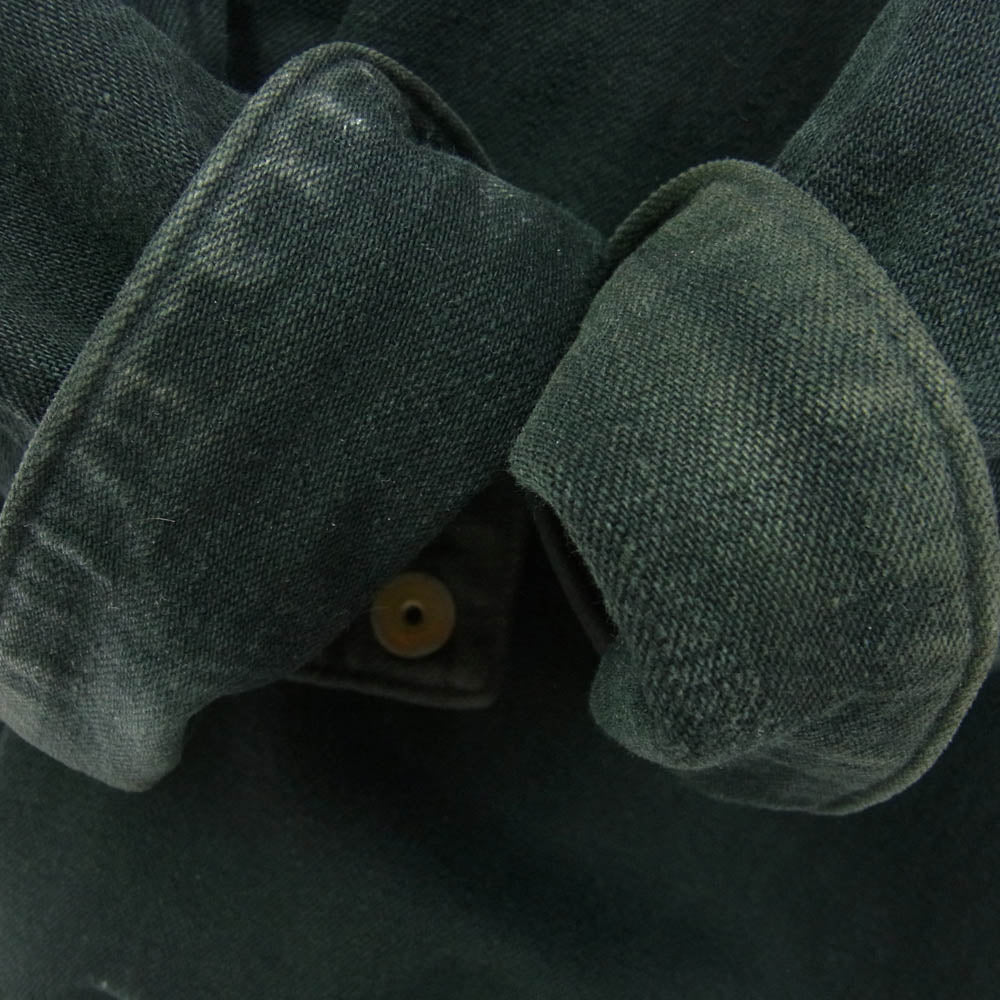 CHROME HEARTS クロムハーツ（原本無） クロスボールボタン ブラックデニム クロスパッチ ウエスタン 長袖 シャツ ブラック系 L【中古】