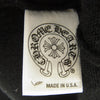 CHROME HEARTS クロムハーツ（原本無） カシミヤ100% クロスボールジップ バックレザークロスパッチ ハーフジップ パーカー ブラック系【中古】