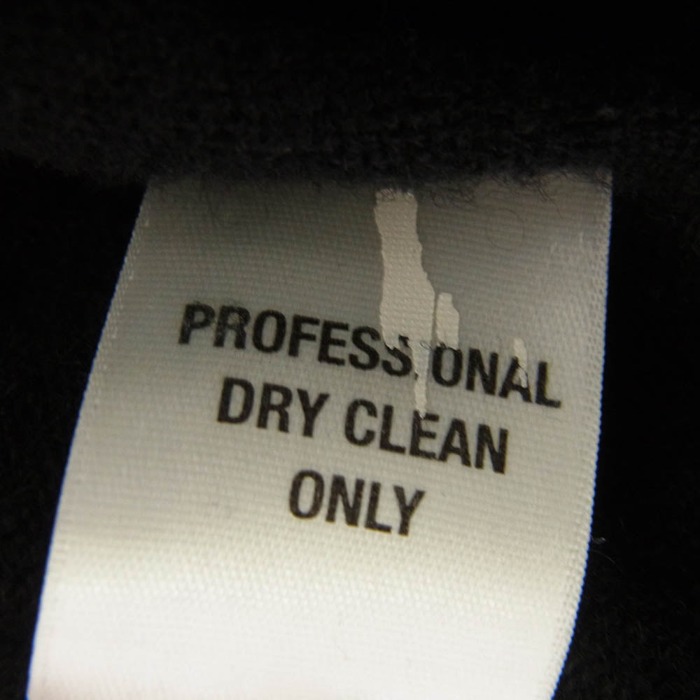 CHROME HEARTS クロムハーツ（原本無） カシミヤ100% クロスボールジップ バックレザークロスパッチ ハーフジップ パーカー ブラック系【中古】