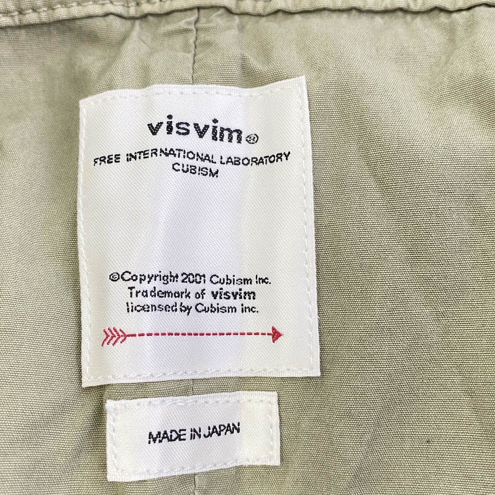 VISVIM ビズビム 23AW 123305008002 CHINO SHORTS DMGD チノ ショーツ ショートパンツ カーキ系 3【中古】