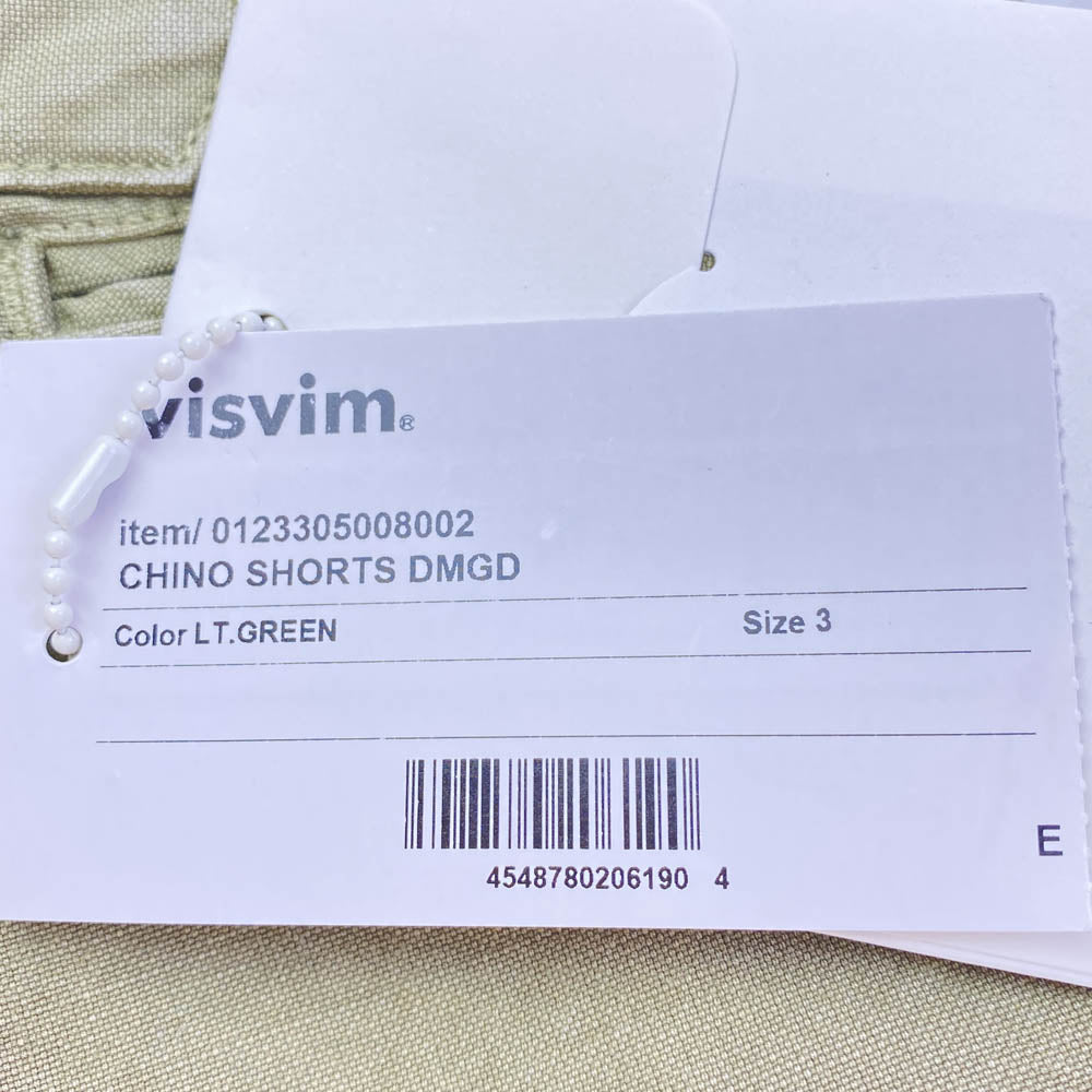 VISVIM ビズビム 23AW 123305008002 CHINO SHORTS DMGD チノ ショーツ ショートパンツ カーキ系 3【中古】