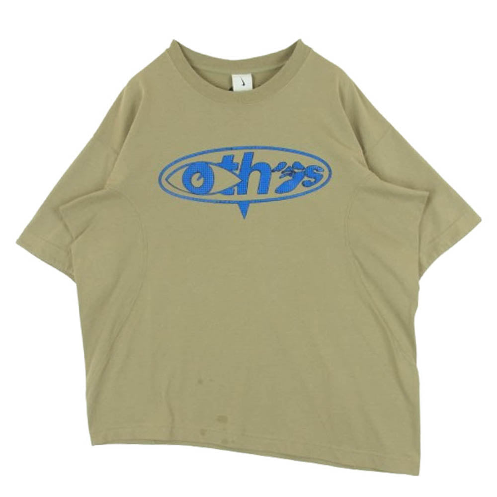 NIKE ナイキ Off-White AS M NRG TEE KHAKI オフホワイト ロゴ プリント 半袖 Tシャツ グレイッシュベージュ系 L【中古】