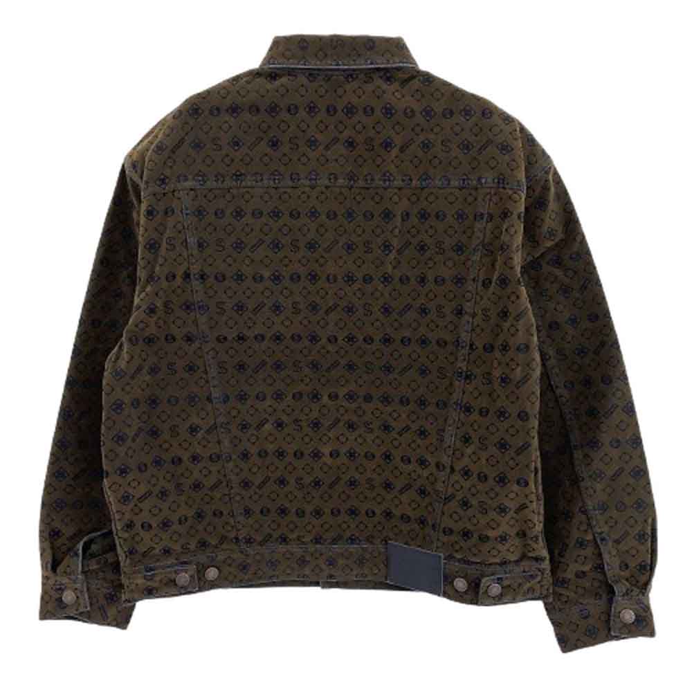 Supreme シュプリーム 24SS Flocked Denim Trucker Jacket フロック デニム トラッカー ジャケット ブラウン系 M【新古品】【未使用】【中古】