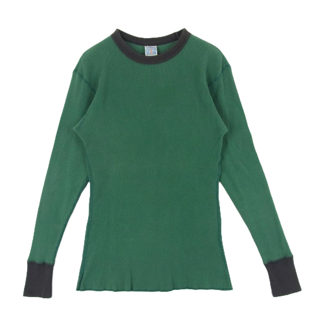 BOOTLEGGERS ブートレガーズ サーマル 長袖 カットソー Tシャツ コットン グリーン系 S 34-36【中古】