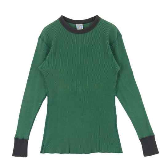 BOOTLEGGERS ブートレガーズ サーマル 長袖 カットソー Tシャツ コットン グリーン系 S 34-36【中古】