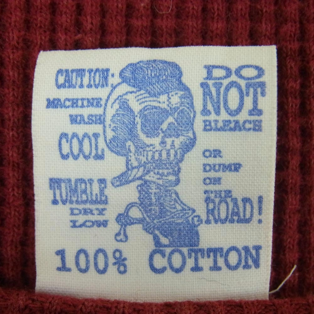 BOOTLEGGERS ブートレガーズ サーマル 長袖 カットソー Tシャツ コットン エンジ系 S 34-36【中古】