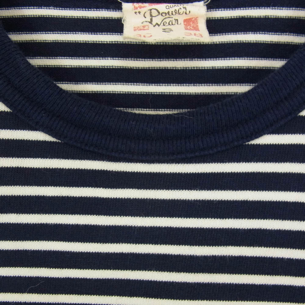 FREEWHEELERS フリーホイーラーズ power wear ボーダー Tシャツ ネイビー系 S【中古】