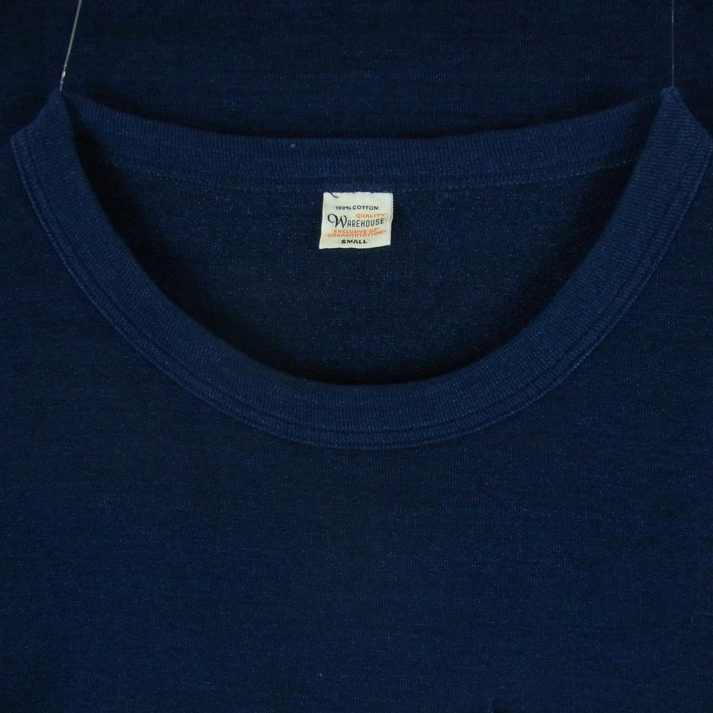 WAREHOUSE ウエアハウス INDIGO S/S POCKET TEE インディゴ ポケット 半袖 Tシャツ コットン ダークネイビー系 S【中古】