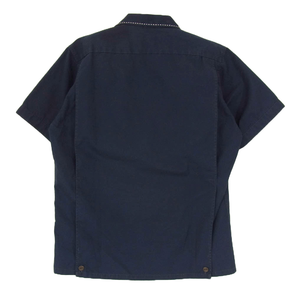 BOOTLEGGERS ブートレガーズ FURTHER オープンカラー 半袖 シャツ ネイビー系 XS【中古】