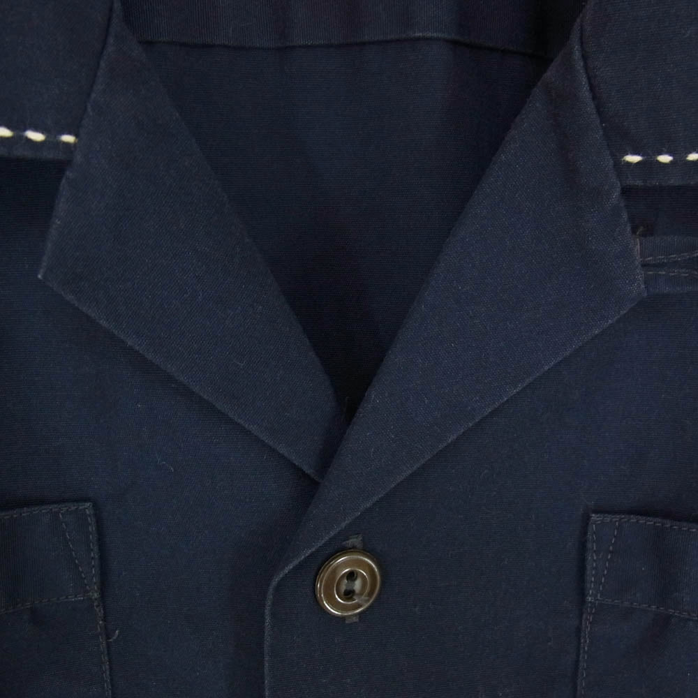 BOOTLEGGERS ブートレガーズ FURTHER オープンカラー 半袖 シャツ ネイビー系 XS【中古】