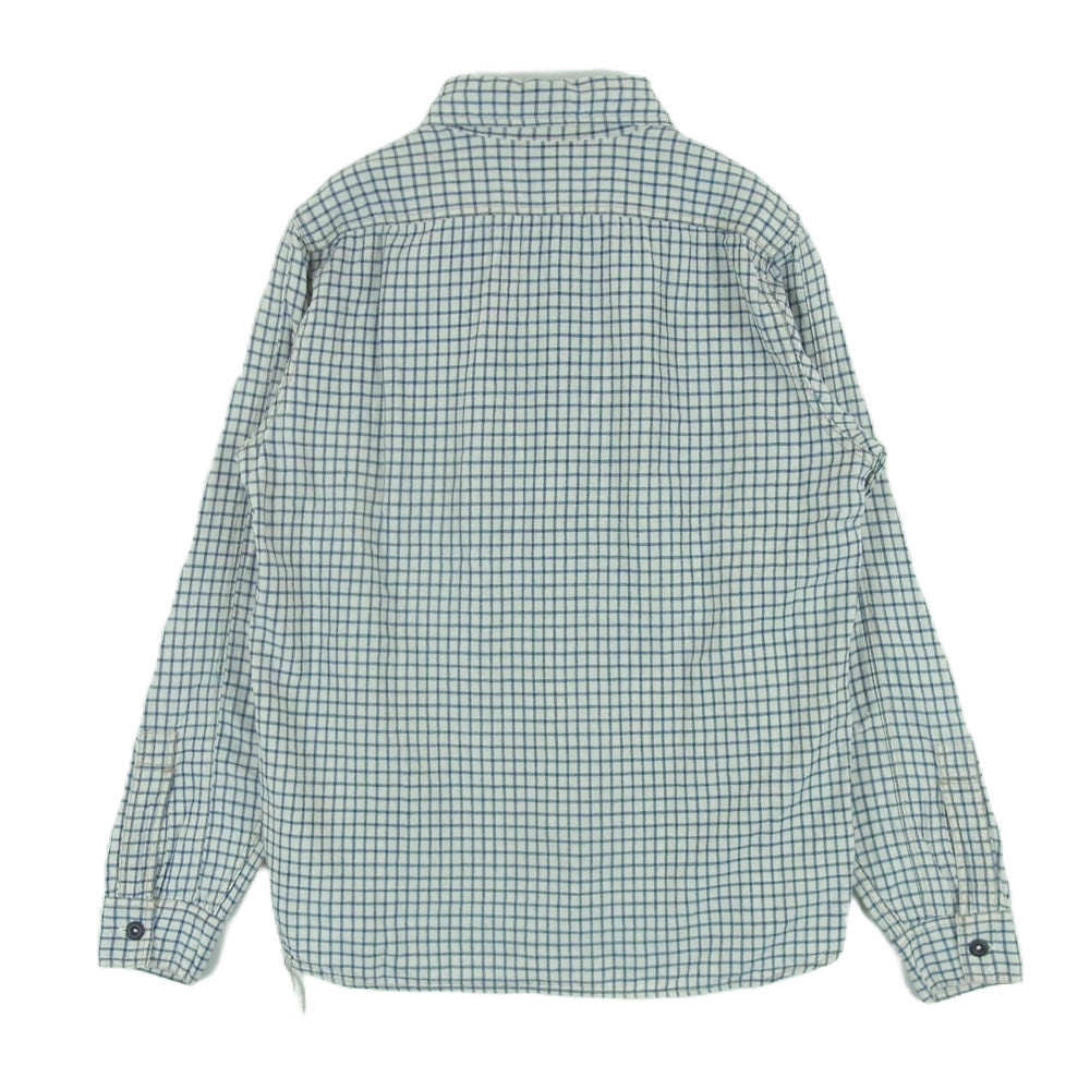 FREEWHEELERS フリーホイーラーズ Neal Cassady Railroad チェック ワーク シャツ 長袖 ブルー系 オフホワイト系 14【中古】