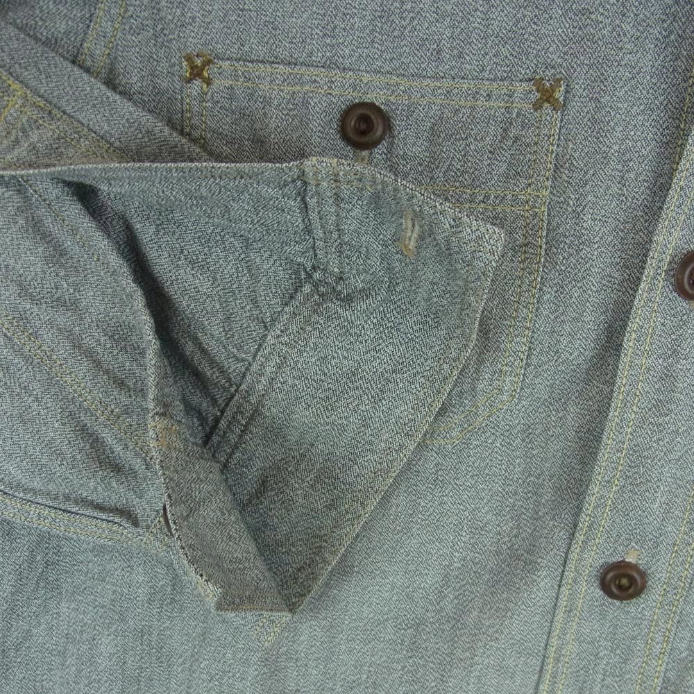 FREEWHEELERS フリーホイーラーズ Neal Cassady Railroad シャンブレー ワーク シャツ 長袖 グレー系 サイズ表記なし【中古】