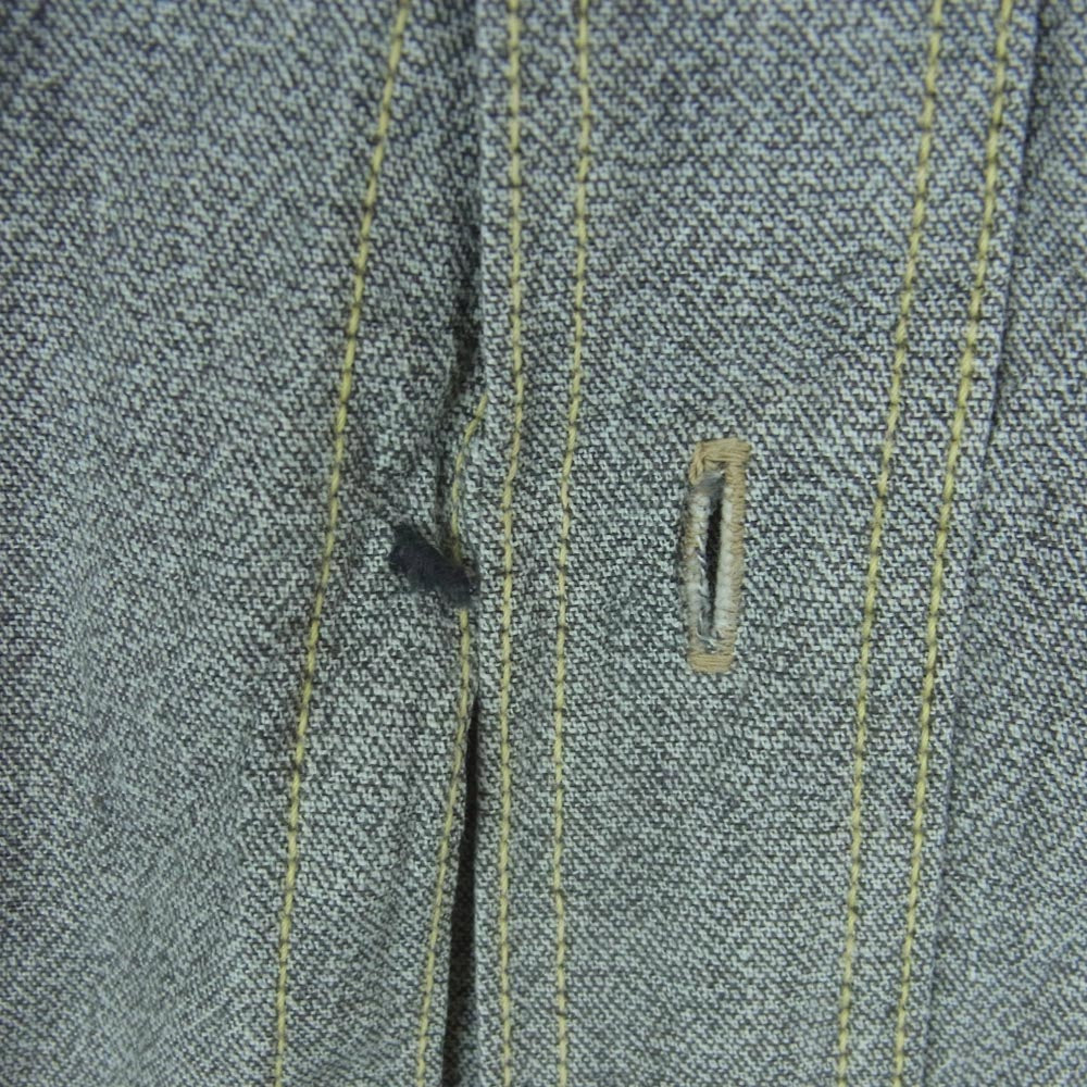 FREEWHEELERS フリーホイーラーズ Neal Cassady Railroad シャンブレー ワーク シャツ 長袖 グレー系 サイズ表記なし【中古】