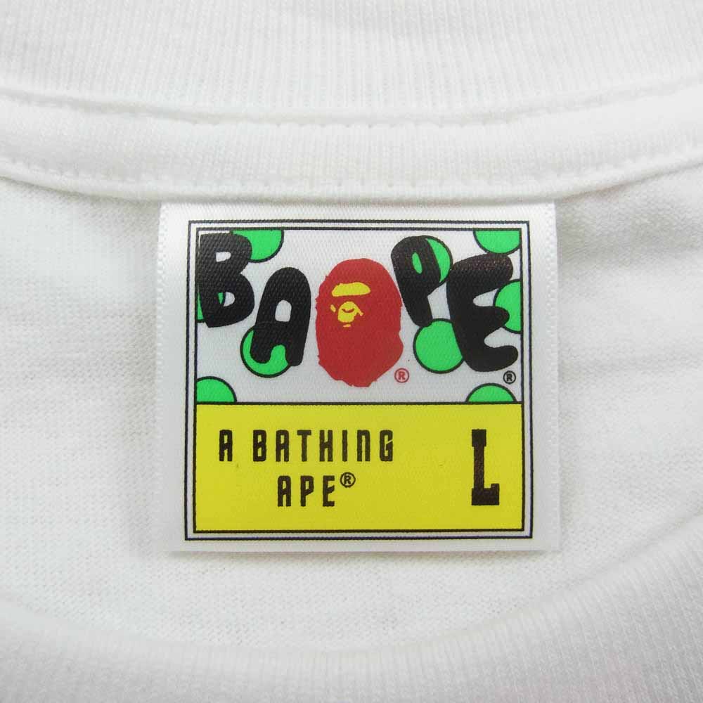 A BATHING APE アベイシングエイプ 1L30110044 TIE DYE TWIST SHARK TEE タイ ダイ ツイスト シャーク 半袖 Tシャツ ホワイト系 L【新古品】【未使用】【中古】