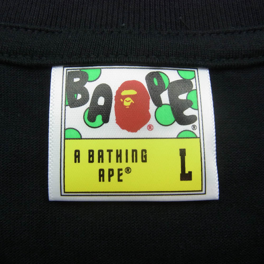 A BATHING APE アベイシングエイプ 1L30110044 TIE DYE TWIST SHARK TEE タイ ダイ ツイスト シャーク 半袖 Tシャツ ブラック系 L【新古品】【未使用】【中古】