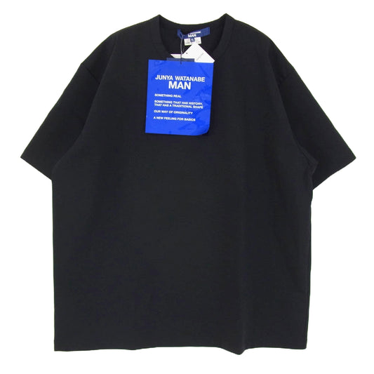 JUNYA WATANABE COMME des GARCONS MAN ジュンヤワタナベコムデギャルソンマン WO-T013-051 綿ナイロンポンチ 無地 半袖 TEE Tシャツ ネイビー系 XL【極上美品】【中古】
