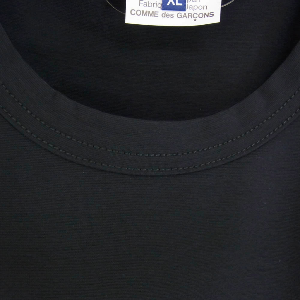 JUNYA WATANABE COMME des GARCONS MAN ジュンヤワタナベコムデギャルソンマン WO-T013-051 綿ナイロンポンチ 無地 半袖 TEE Tシャツ ネイビー系 XL【極上美品】【中古】
