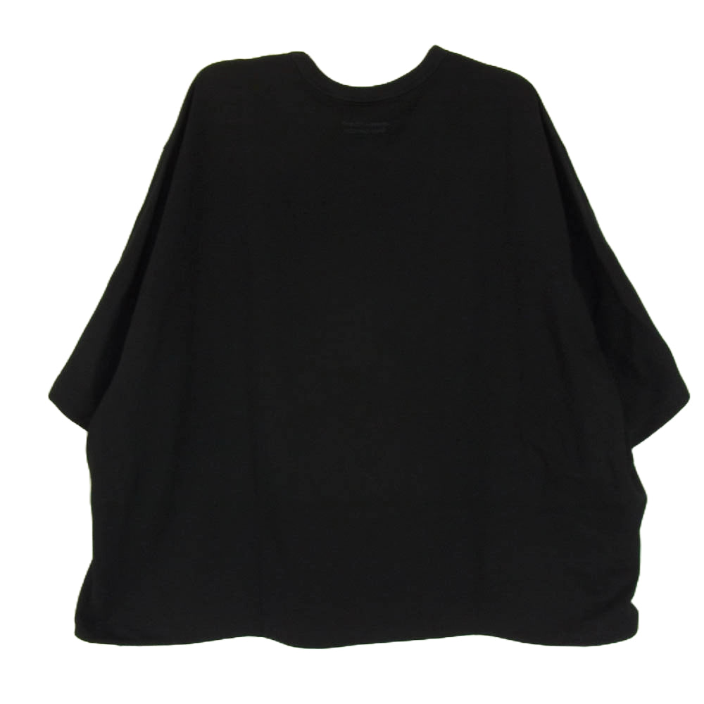 beautiful people ビューティフルピープル 1515310029 suvin compact jersey drawstring Tshirt ロゴ刺繍 ドローコード 半袖 Tシャツ ブラック系 36【極上美品】【中古】