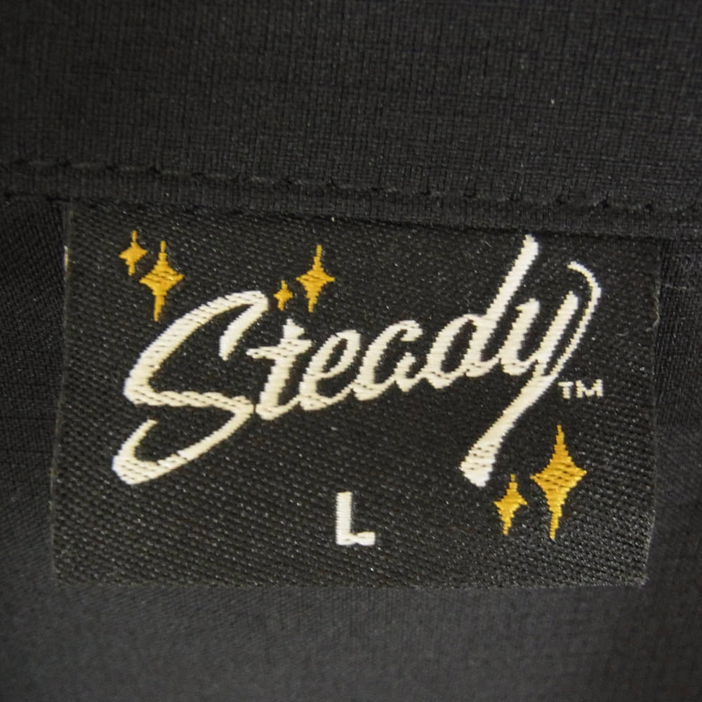 UNITED ARROWS ユナイテッドアローズ 81114991054 BEAUTY&YOUTH STEADY CLOTHING Steven Alan BOWLING SHIRT ビューティー＆ユース ステディクロージング スティーブンアラン オープンカラー ボウリング 長袖 シャツ ブラック系 L【極上美品】【中古】