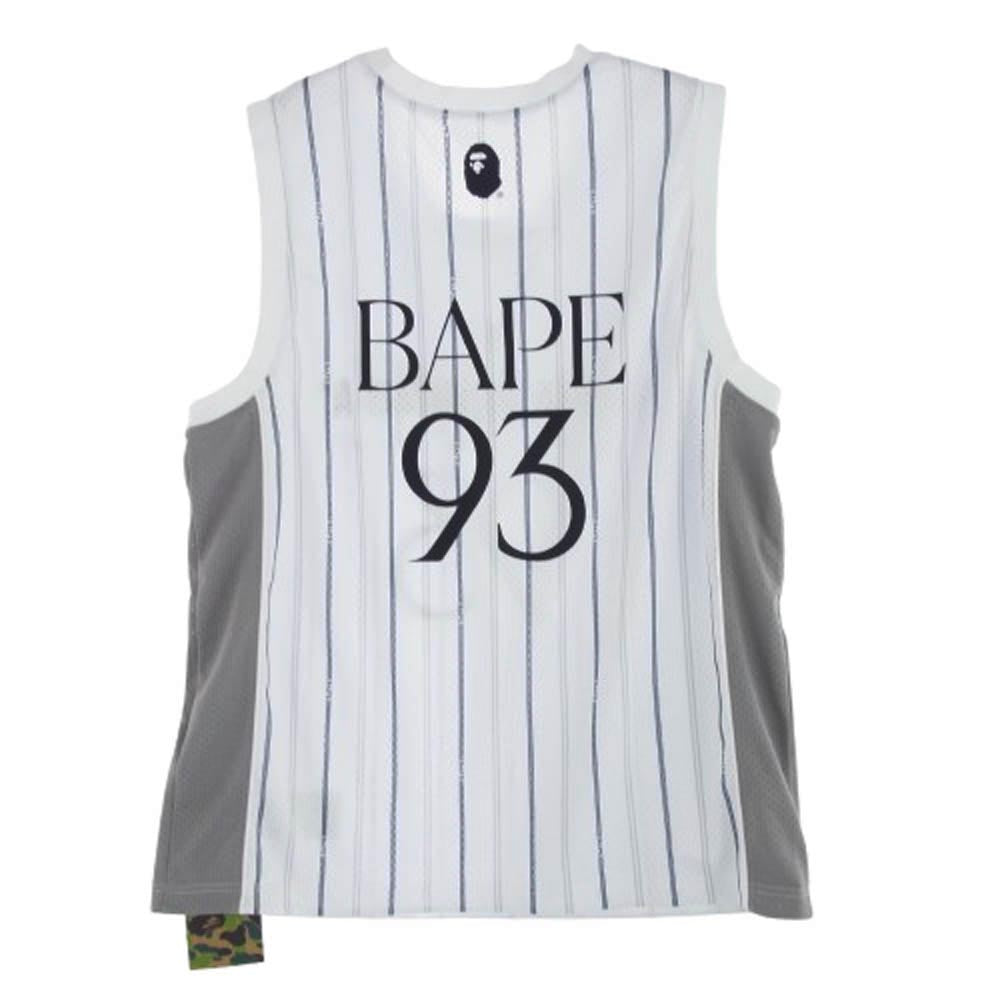 A BATHING APE アベイシングエイプ 1L30108301 REVERSIBLE MULTILOGO TANK TOP リバーシブル マルチロゴ タンクトップ ホワイト ホワイト系 L【極上美品】【中古】