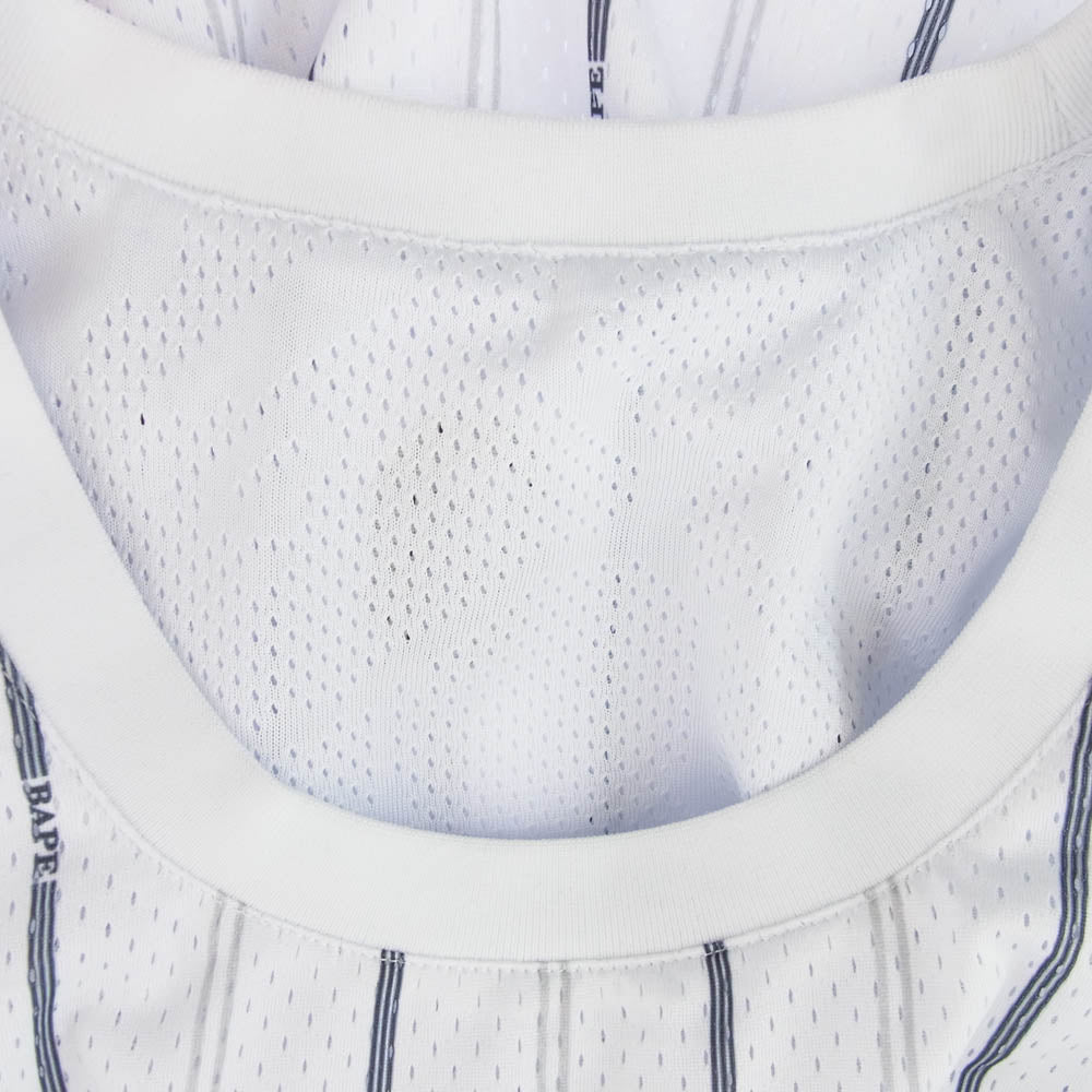 A BATHING APE アベイシングエイプ 1L30108301 REVERSIBLE MULTILOGO TANK TOP リバーシブル マルチロゴ タンクトップ ホワイト ホワイト系 L【極上美品】【中古】