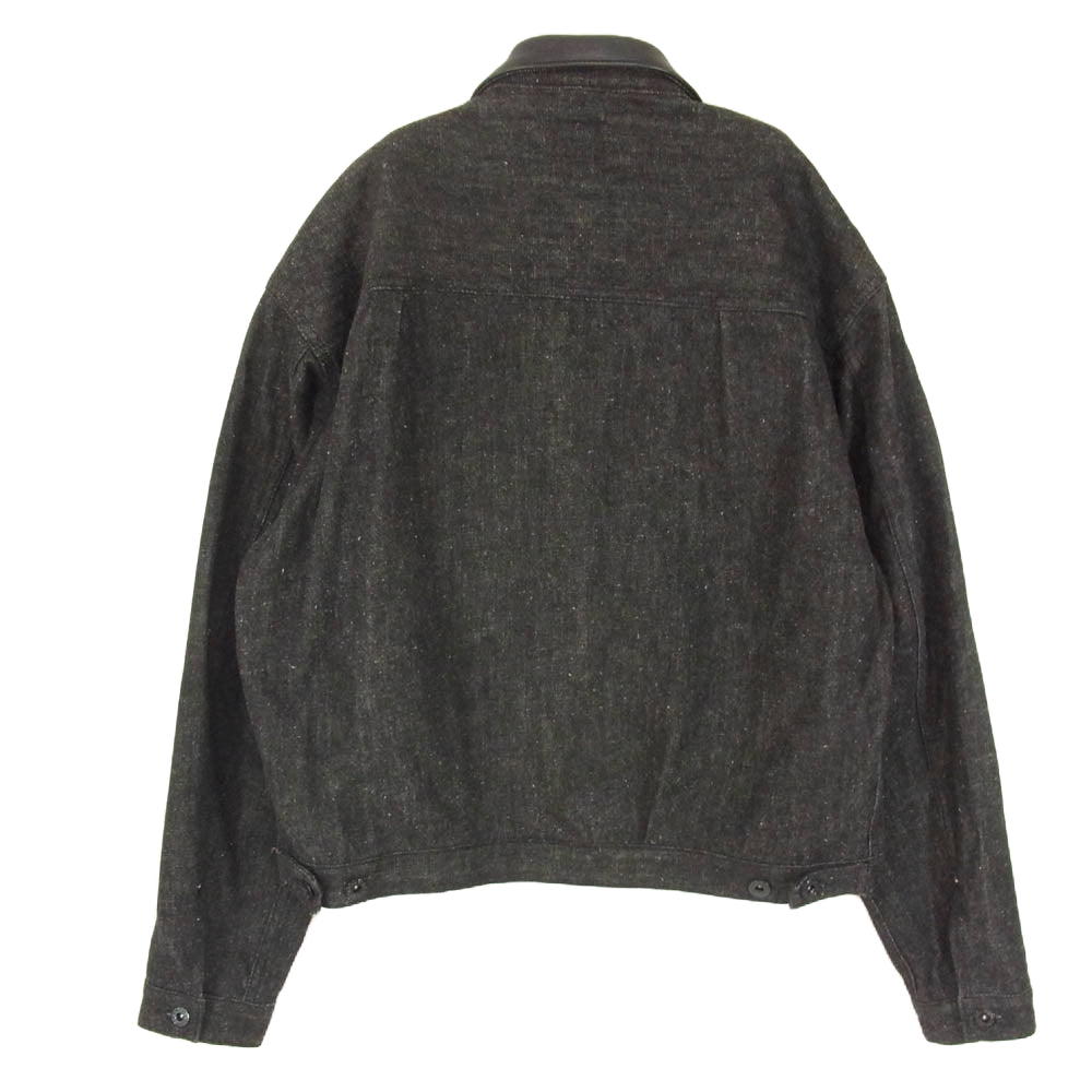 schott ショット 782-4152004 DENIM LEATHER COMBI G-JACKET BULKY デニム レザー コンビ バルキー ジャケット ブラック系 M【中古】