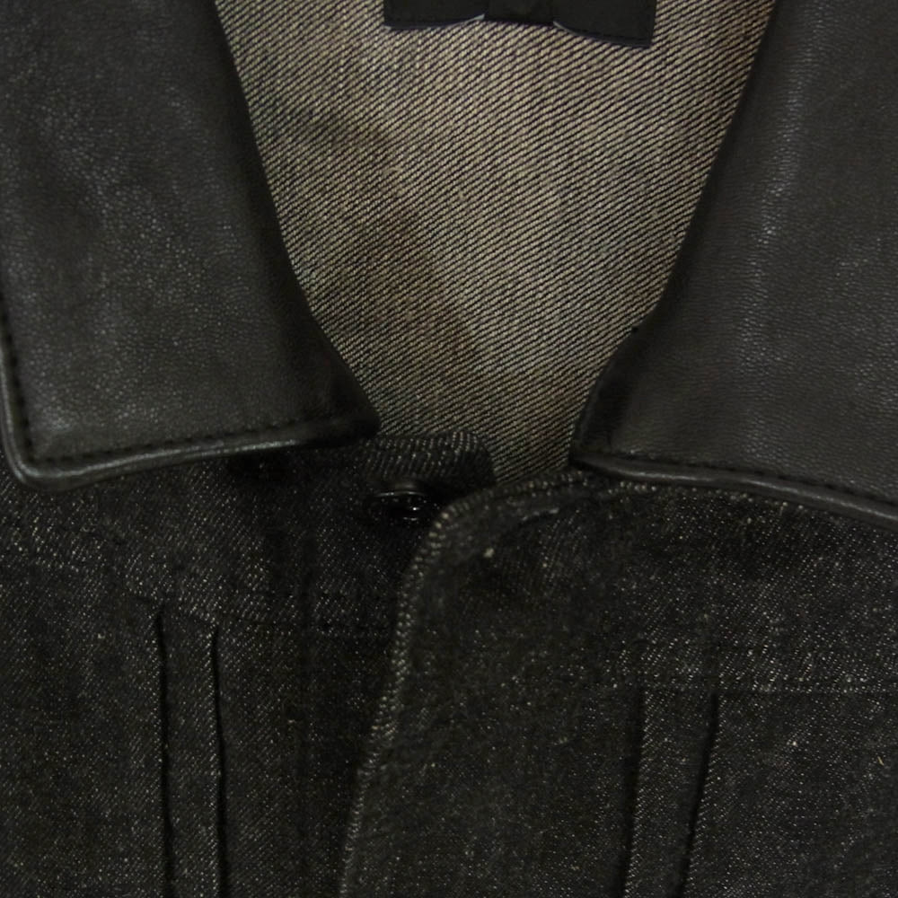 schott ショット 782-4152004 DENIM LEATHER COMBI G-JACKET BULKY デニム レザー コンビ バルキー ジャケット ブラック系 M【中古】