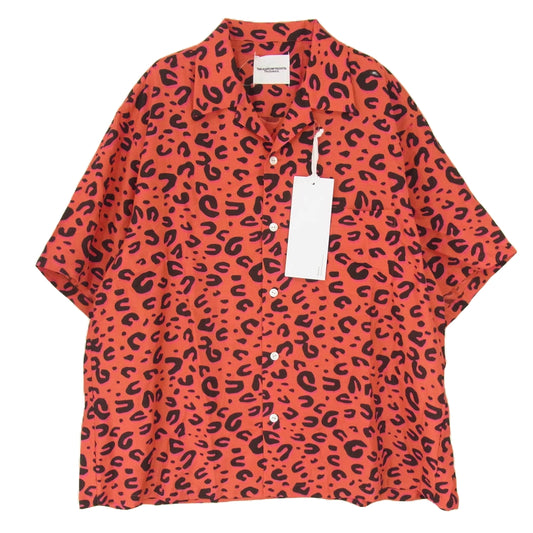 TAKAHIRO MIYASHITA The SoloIst. タカヒロミヤシタザソロイスト ss.0005aSS25 hawaiian shirt leopard オープンカラー レオパード ハワイアン 半袖 シャツ オレンジ系 46【新古品】【未使用】【中古】