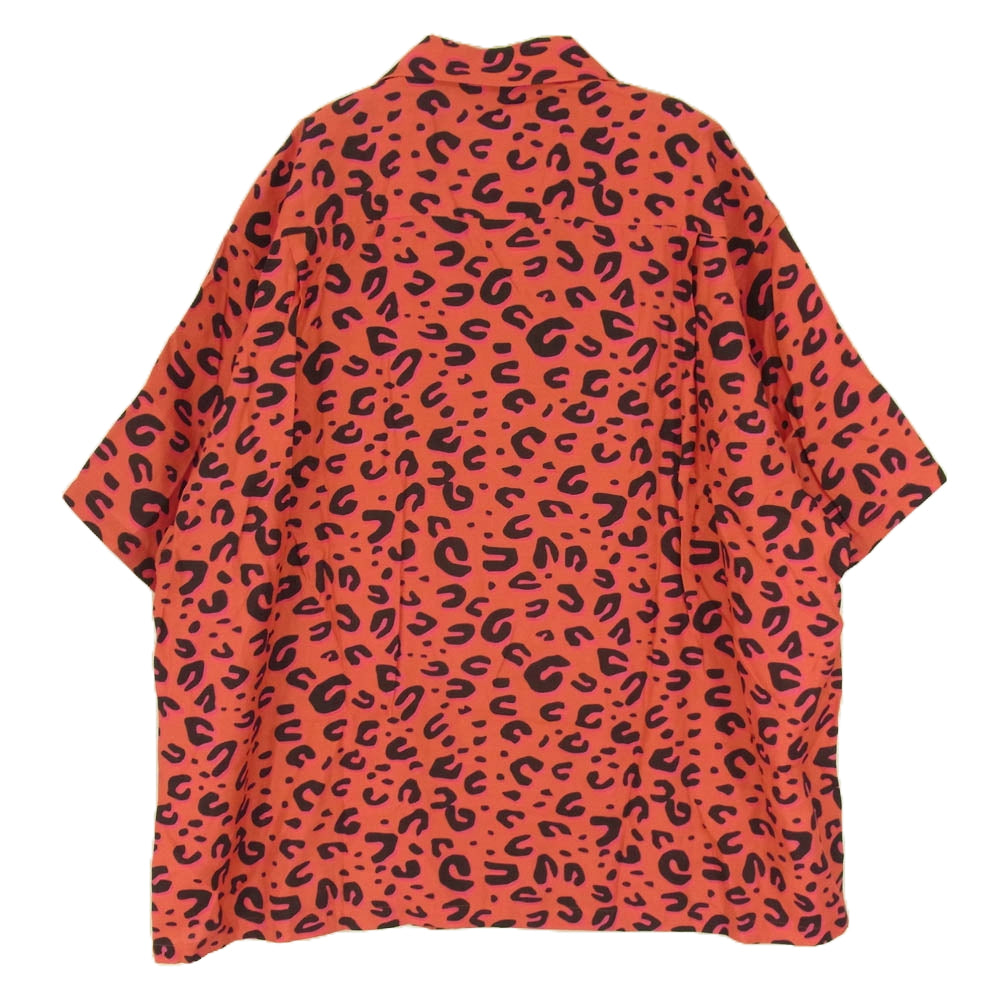 TAKAHIRO MIYASHITA The SoloIst. タカヒロミヤシタザソロイスト ss.0005aSS25 hawaiian shirt leopard オープンカラー レオパード ハワイアン 半袖 シャツ オレンジ系 46【新古品】【未使用】【中古】