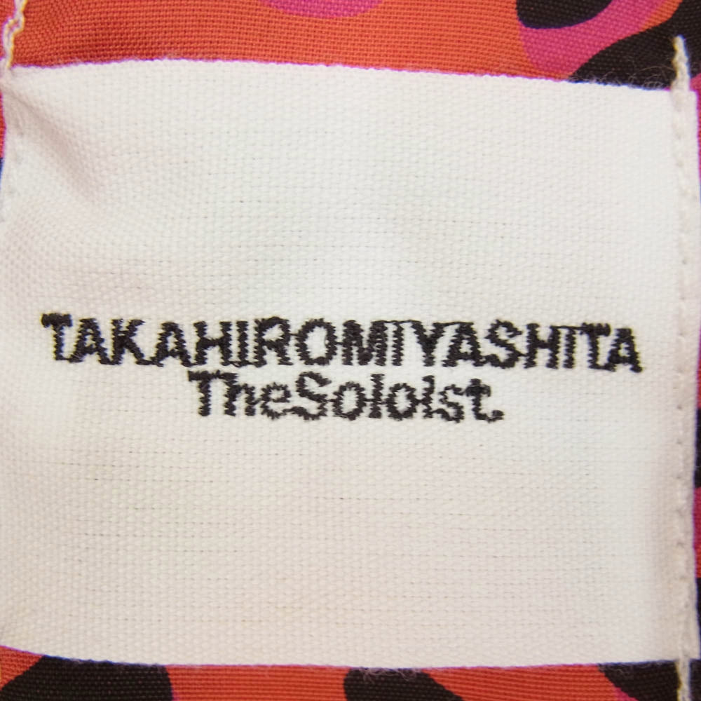 TAKAHIRO MIYASHITA The SoloIst. タカヒロミヤシタザソロイスト ss.0005aSS25 hawaiian shirt leopard オープンカラー レオパード ハワイアン 半袖 シャツ オレンジ系 46【新古品】【未使用】【中古】